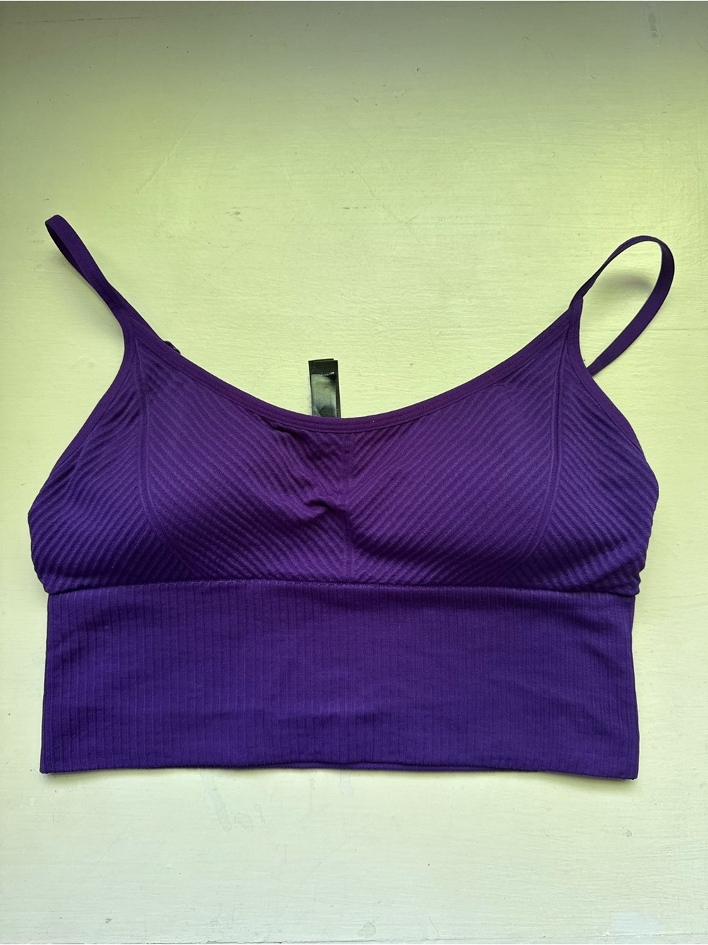PINK VS Purple Ribbed Sports Bra NWOT